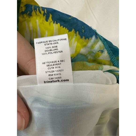 NWT Trina Turk EATON Tie Waist Dress Size 10 V Neck - Picture 9 of 9